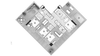 Планировка квартиры 3 спальни в ЖК MOONSTONE № 11010